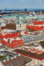 Aerial view of city center of Vienna Royalty Free Stock Photo