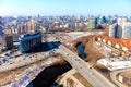 Aerial view of city center of Yekaterinburg. Russia Royalty Free Stock Photo