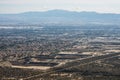 Aerial View of the City of Claremont, Ontario, Upland, Rancho Cucamonga, Montclair, and Pomona from Potato Mountain, Mount Baldy