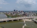 Aerial View Of The City Of Dayton, Ohio On A Clear Summers Day Royalty Free Stock Photo