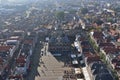 Aerial view city Delft Royalty Free Stock Photo