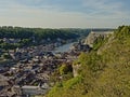 Aerial view on the city of Dinant along river meuse Royalty Free Stock Photo