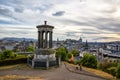 Aerial view of the city of Edinburgh from Calton Hill Royalty Free Stock Photo