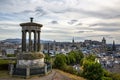 Aerial view of the city of Edinburgh from Calton Hill Royalty Free Stock Photo