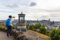 Aerial view of the city of Edinburgh from Calton Hill Royalty Free Stock Photo