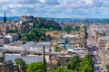 Aerial view of the city of Edinburgh in Scotland Royalty Free Stock Photo