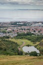 An aerial view of the city of Edinburgh, Scotland, United Kingdom Royalty Free Stock Photo