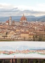 Aerial view of the city of Florence Royalty Free Stock Photo