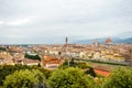 Aerial view of city of florence in tuscany region