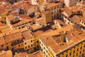 Aerial view. City of Florence in the Tuscany region in Italy and the dome of the Cathedral with old toned effect. Italian Royalty Free Stock Photo