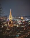 Aerial view of the city of Freiburg im Breisgau, Germany with buildings in the background Royalty Free Stock Photo