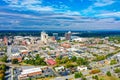 Aerial view of the city of Greensboro, North Carolina, showing the downtown skyline. Royalty Free Stock Photo