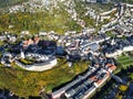 Aerial view of the city of Greiz in Thuringia