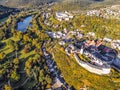 Aerial view of the city of Greiz in Thuringia Royalty Free Stock Photo