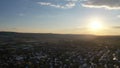 Aerial view of the city of GÃÂ¼glingen in southern Germany in the region Heilbronn Franken, Baden-Wuerttemberg