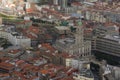 aerial view of the city hall of Porto and the church of the trinity