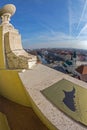 Aerial view from the city hall tower over Oradea town center Royalty Free Stock Photo