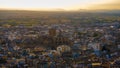 Aerial view of the city with historic center of Granada Royalty Free Stock Photo