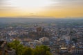 Aerial view of the city with historic center of Granada Royalty Free Stock Photo