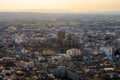 Aerial view of the city with historic center of Granada Royalty Free Stock Photo