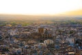 Aerial view of the city with historic center of Granada Royalty Free Stock Photo