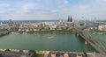 Aerial view of the city of Koeln Royalty Free Stock Photo