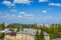 Aerial view on a city Kremenchug in Ukraine Royalty Free Stock Photo