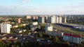 Aerial view of the city of Lobnya