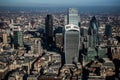 Aerial view of The City of London