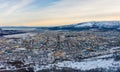 Aerial view of the city of Magadan Royalty Free Stock Photo