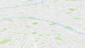Aerial view City map Paris, color detailed plan, urban grid in perspective Royalty Free Stock Photo