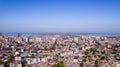 aerial view of the City of Maputo with the bridge Maputo Katembe in horizon