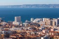 Aerial view of the city of Marseille on a sunny winter day Royalty Free Stock Photo