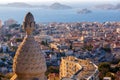 Aerial view of the city of Marseille on a sunny winter day Royalty Free Stock Photo