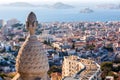 Aerial view of the city of Marseille on a sunny winter day Royalty Free Stock Photo