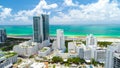 Aerial view city Miami Beach, South Beach, Florida, USA. Royalty Free Stock Photo