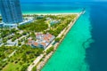 Aerial view city Miami Beach, South Beach, Florida, USA. Royalty Free Stock Photo