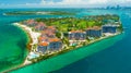 Aerial view city Miami Beach, South Beach, Florida, USA. Royalty Free Stock Photo