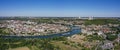 Aerial view on the city of Montereau Fault Yonne Royalty Free Stock Photo