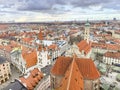 Aerial view of city of Munich, Germany Royalty Free Stock Photo