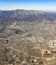 Aerial view of city neas Las Vegas. Royalty Free Stock Photo