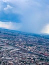 Aerial view of city neighborhood New York