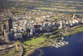 Aerial view of the city of Perth.