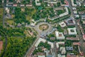 Aerial view of city Petrozavodsk, Karelia, Russia.