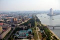 Aerial view of the city, Pyongyang, North-Korea Royalty Free Stock Photo