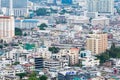 Aerial view, city residence downtown Royalty Free Stock Photo