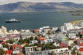 Aerial view on City of Reykjavik - Iceland. Royalty Free Stock Photo