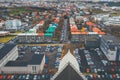 Aerial view of city Reykjavik Royalty Free Stock Photo