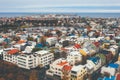 Aerial view of city Reykjavik Royalty Free Stock Photo