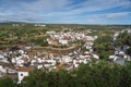 Aerial view of City with Rock Overhangs - Setenil de las Bodegas, Andalusia, Spain